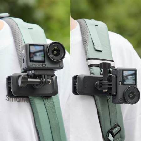 SmallRig 6307 - mocowanie POV (z magnesem), uchwyt/klips do paska/plecaka z adapterem mocowania do DJI Osmo Action 6 / Nano - przykład użycia
